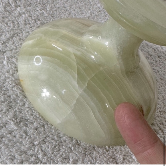 Vintage Yellow Onyx Candlestick Holders X2 - Picture 10 of 16